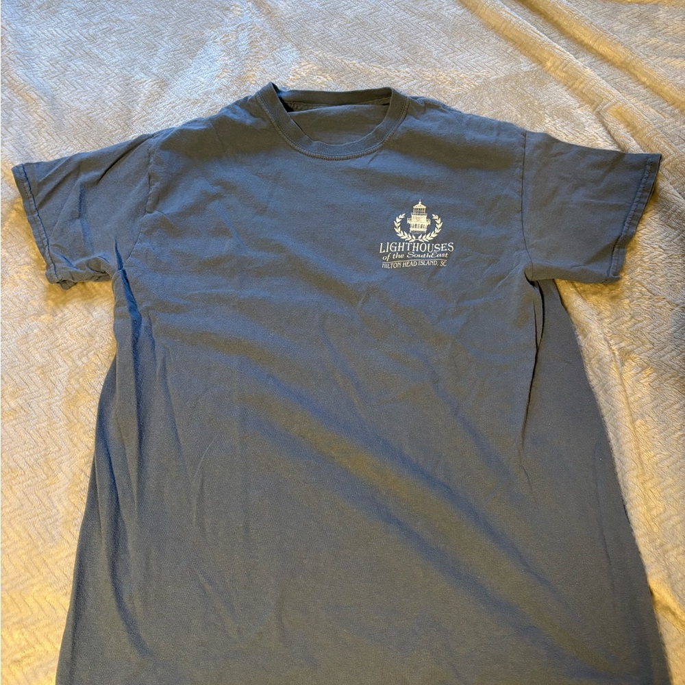Blue Men's T-Shirt light house